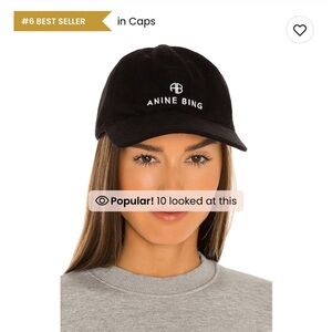 Anine Bing Classic Black Jeremy Baseball Cap